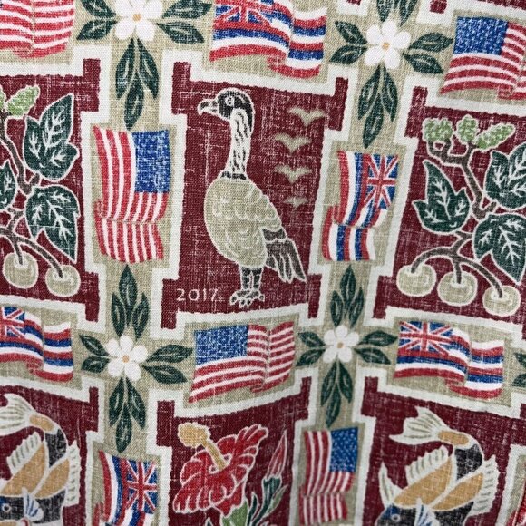 Reyn Spooner Mens Shirt Size XL Multicolor Flag Hawaiian Aloha Short Sleeve - Picture 7 of 8